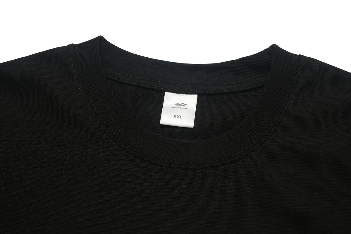 Disorder t-shirt psyhedelic top Acolasia slogan tee in black