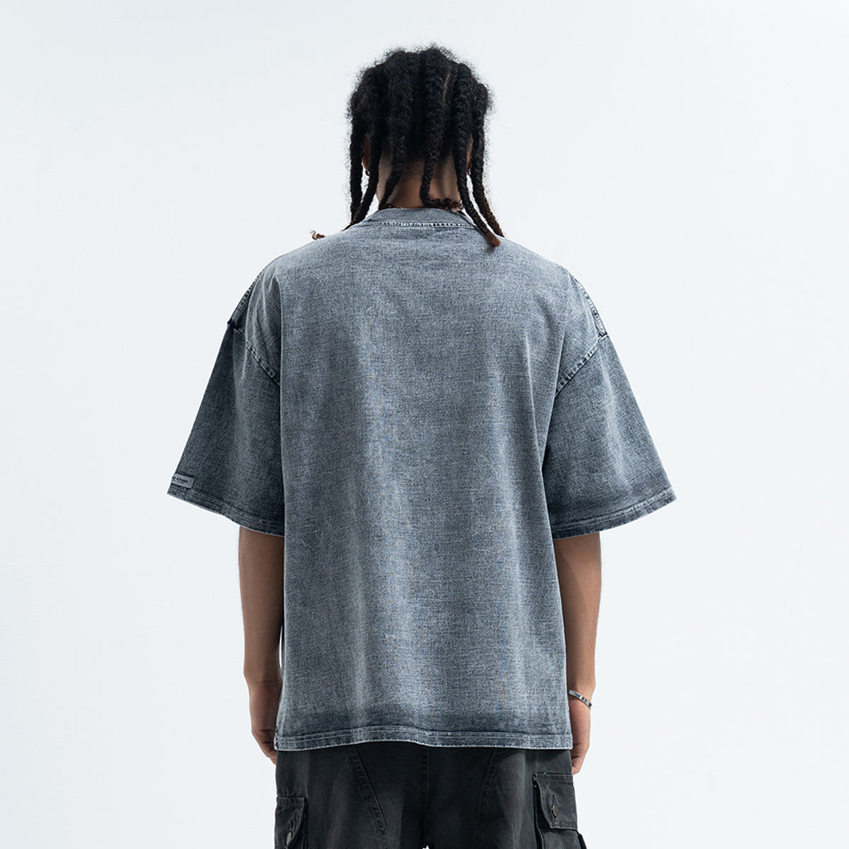 Creepy mask t-shirt scary movie top horror tee retro jumper in grey