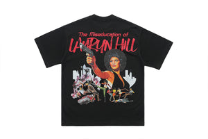 Retro movie t-shirt old cartoon top pistol print tee hip-hop jumper in White