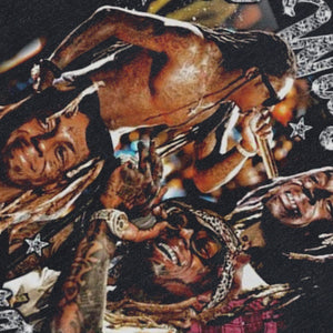 Lil Wayne sleeveless t-shirt vintage rapper vest hip-hop tank top in acid wash black