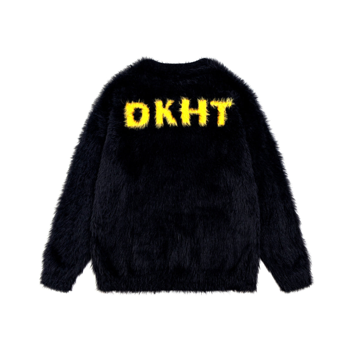 Fuck slogan sweater grunge knitted fluffy 90s inspired jumper blue