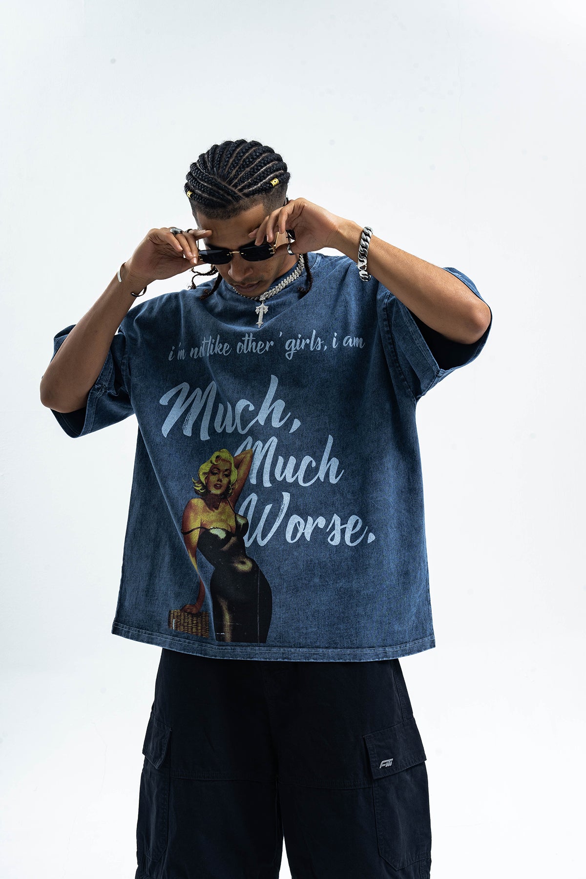 Art deco t-shirt retro movie girl top blondie hollywood tee in purple