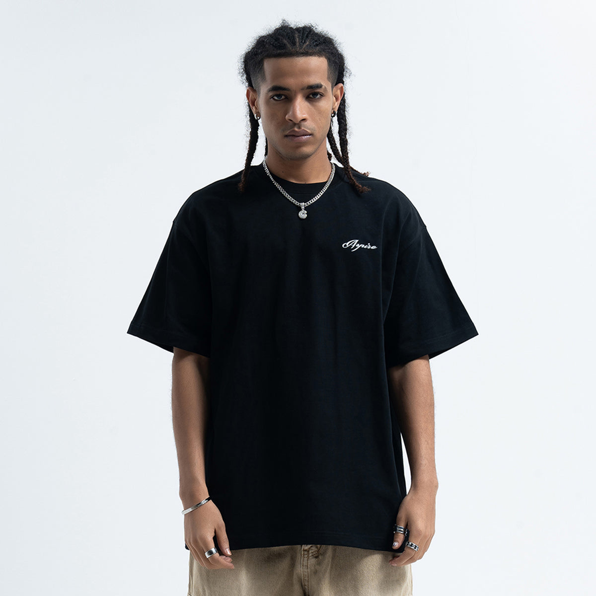 Motivational t-shirt dont give up slogan top retro tee in blue