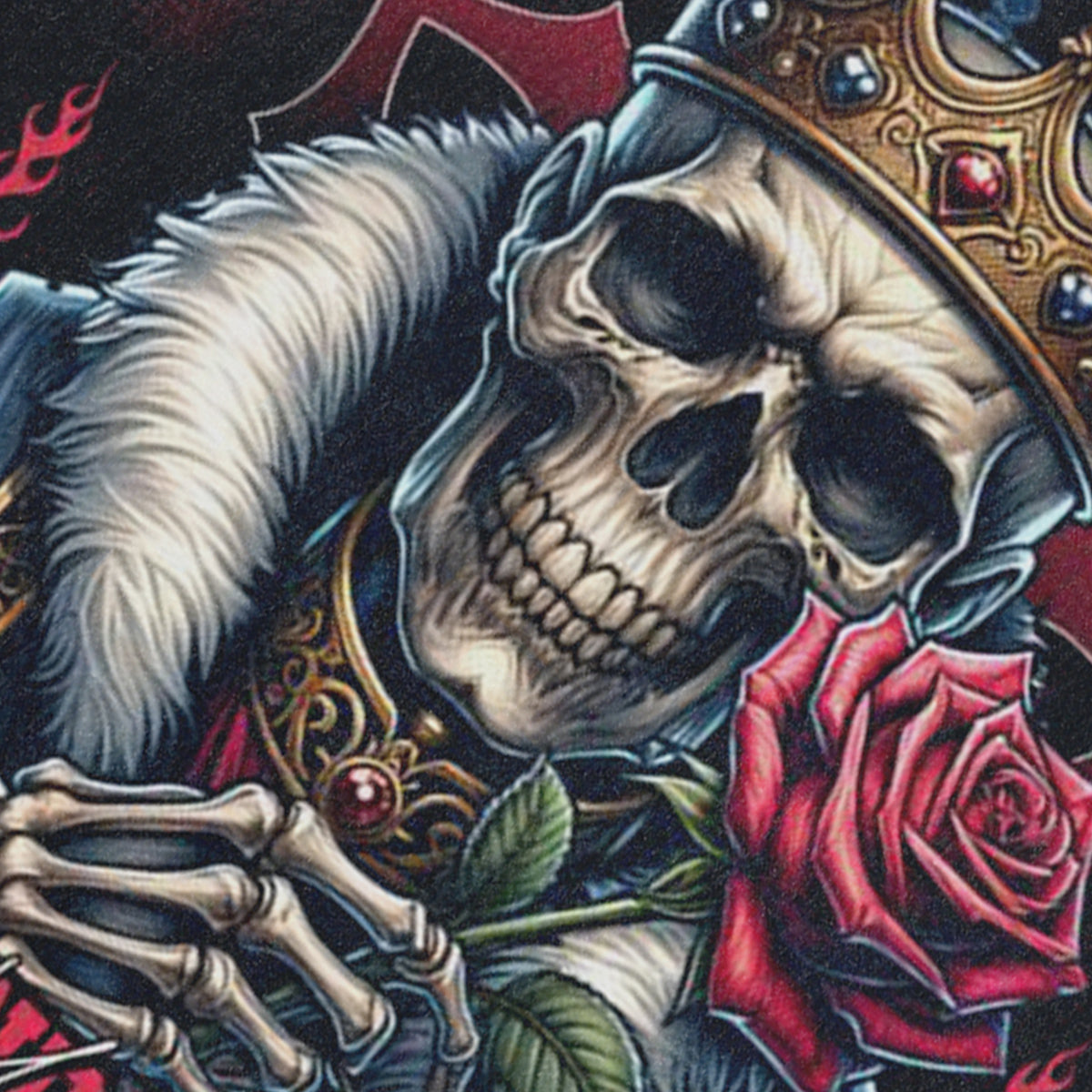 King slogan sleeveless t-shirt 80s skeleton surfer vest metalcore tank top in acid wash black