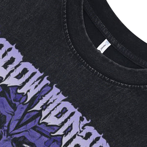 Shadow monarch sleeveless t-shirt vintage Japanese vest retro anime tank top in acid wash black