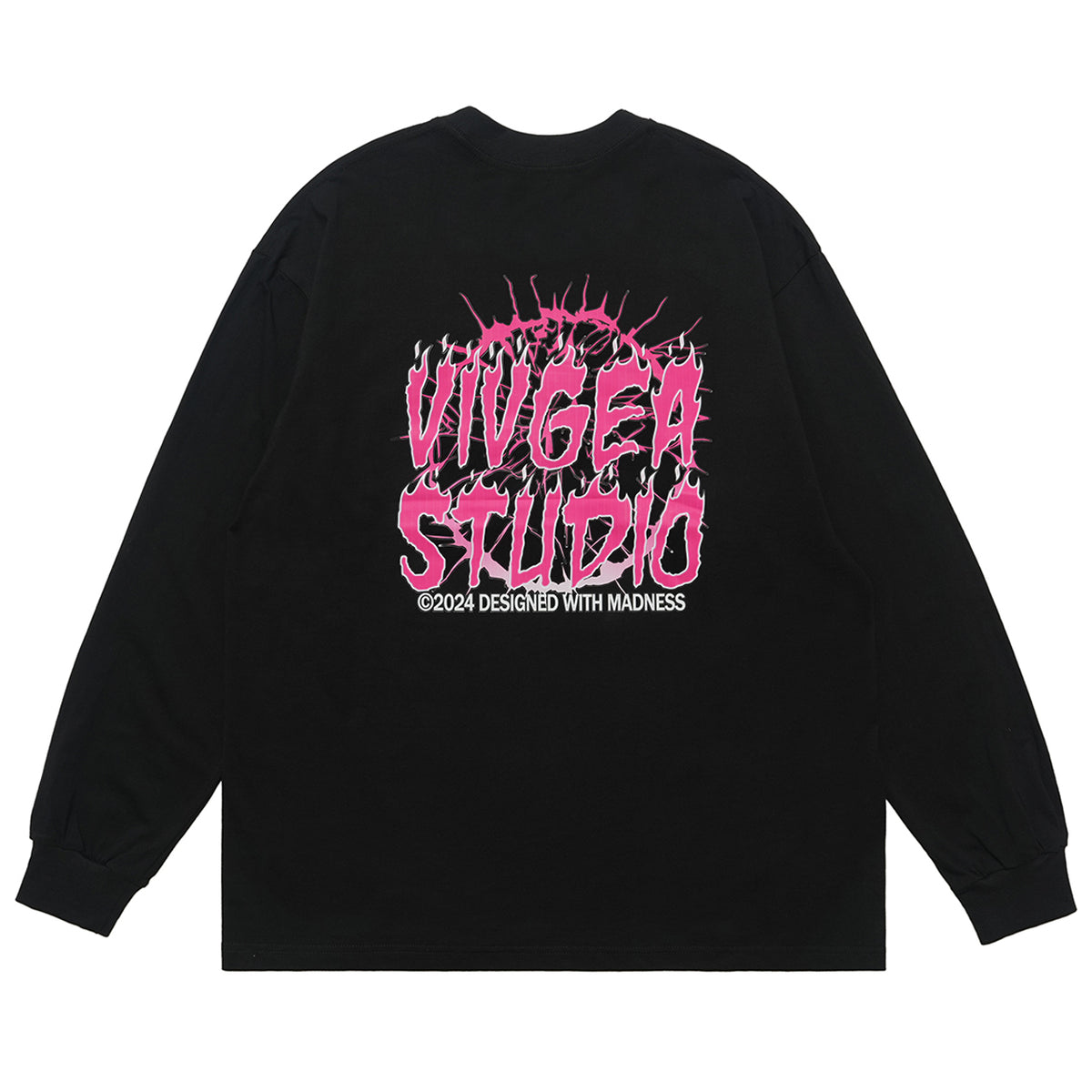 Psychopath slogan jumper long sleeve raver t-shirt grunge hip-hop top in brown