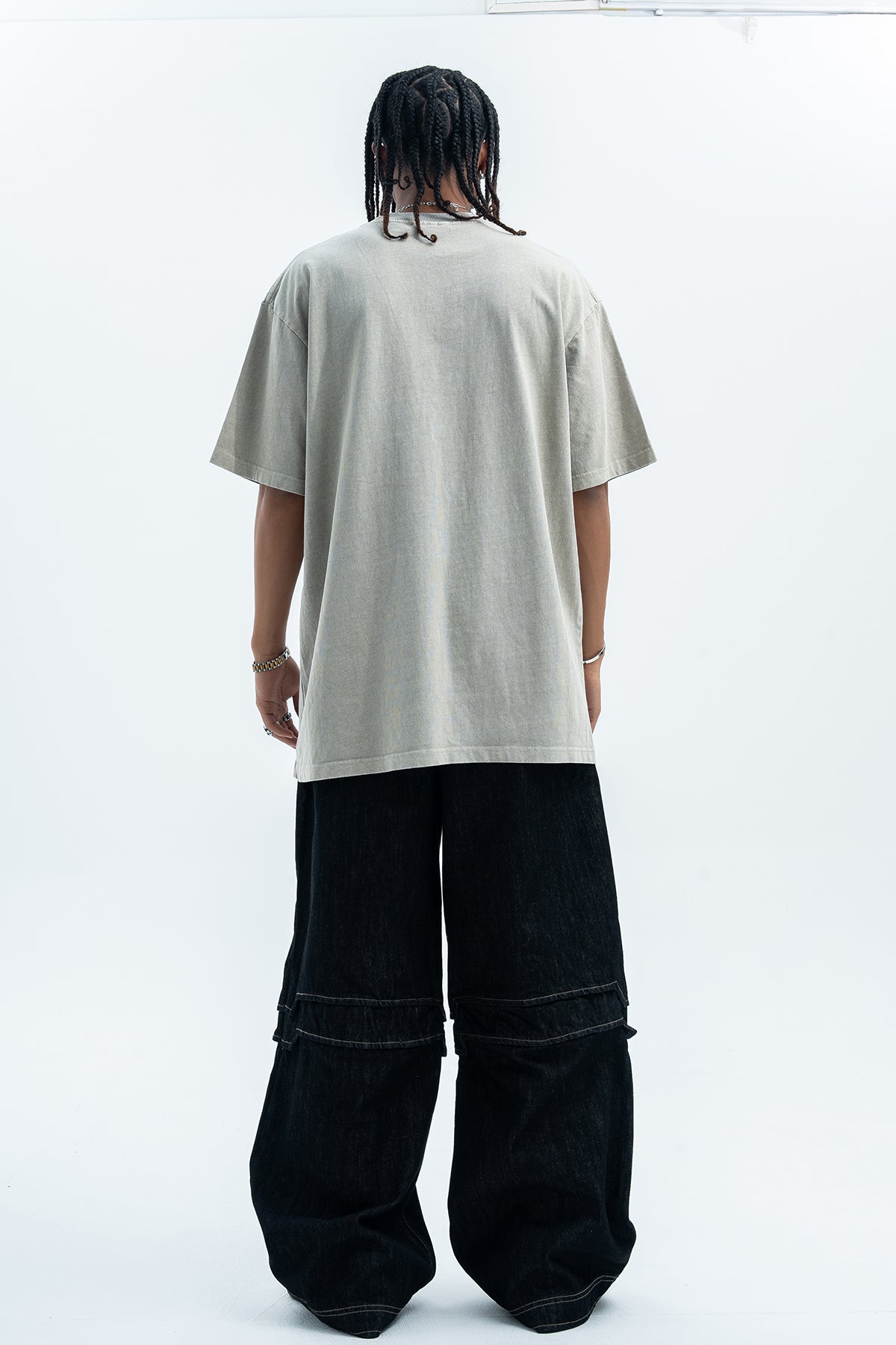 Dog t-shirt puppy print top retro cartoon tee animal jumper in grey