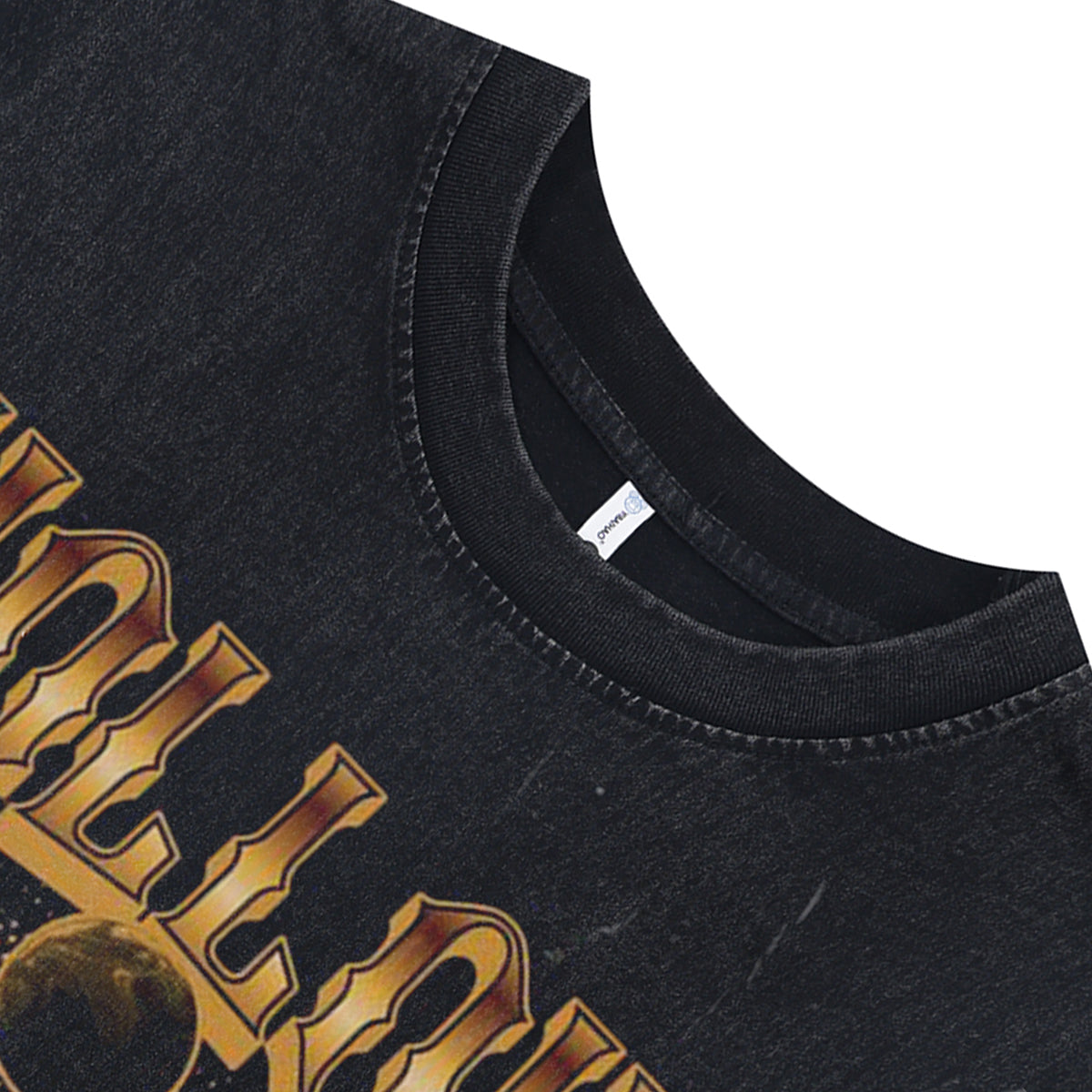 Ancient cartoon sleeveless t-shirt Greek surfer vest hollow slogan tank top in acid wash black