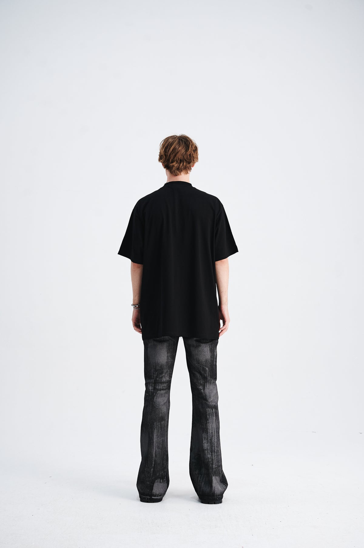 Cyber human t-shirt psychedelic top futuristic tee in white