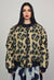 Leopard varsity jacket brown animal print reversible bomber