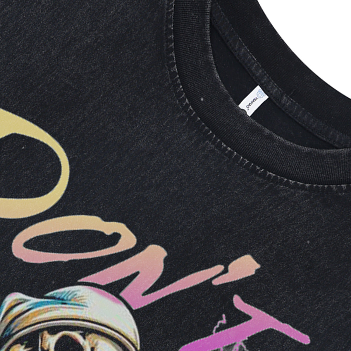 Gangster skeleton sleeveless t-shirt rapper cartoon surfer vest 00s hip-hop tank top in acid wash black