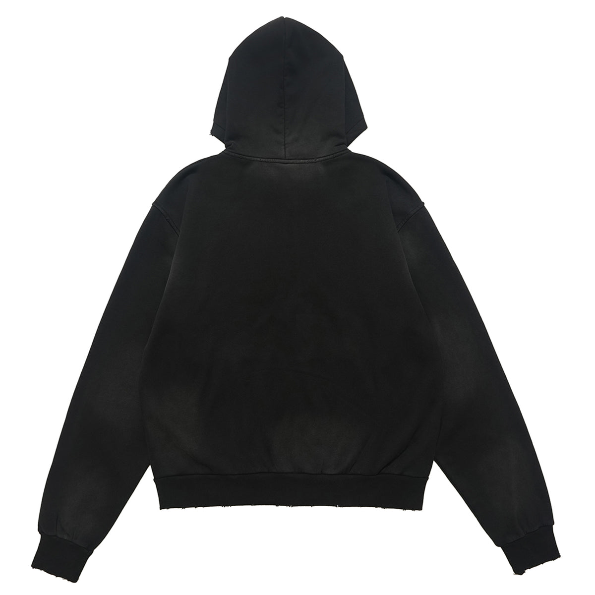 Retro hip-hop hoodie gorpcore pullover grunge rapper jumper gangster top in black