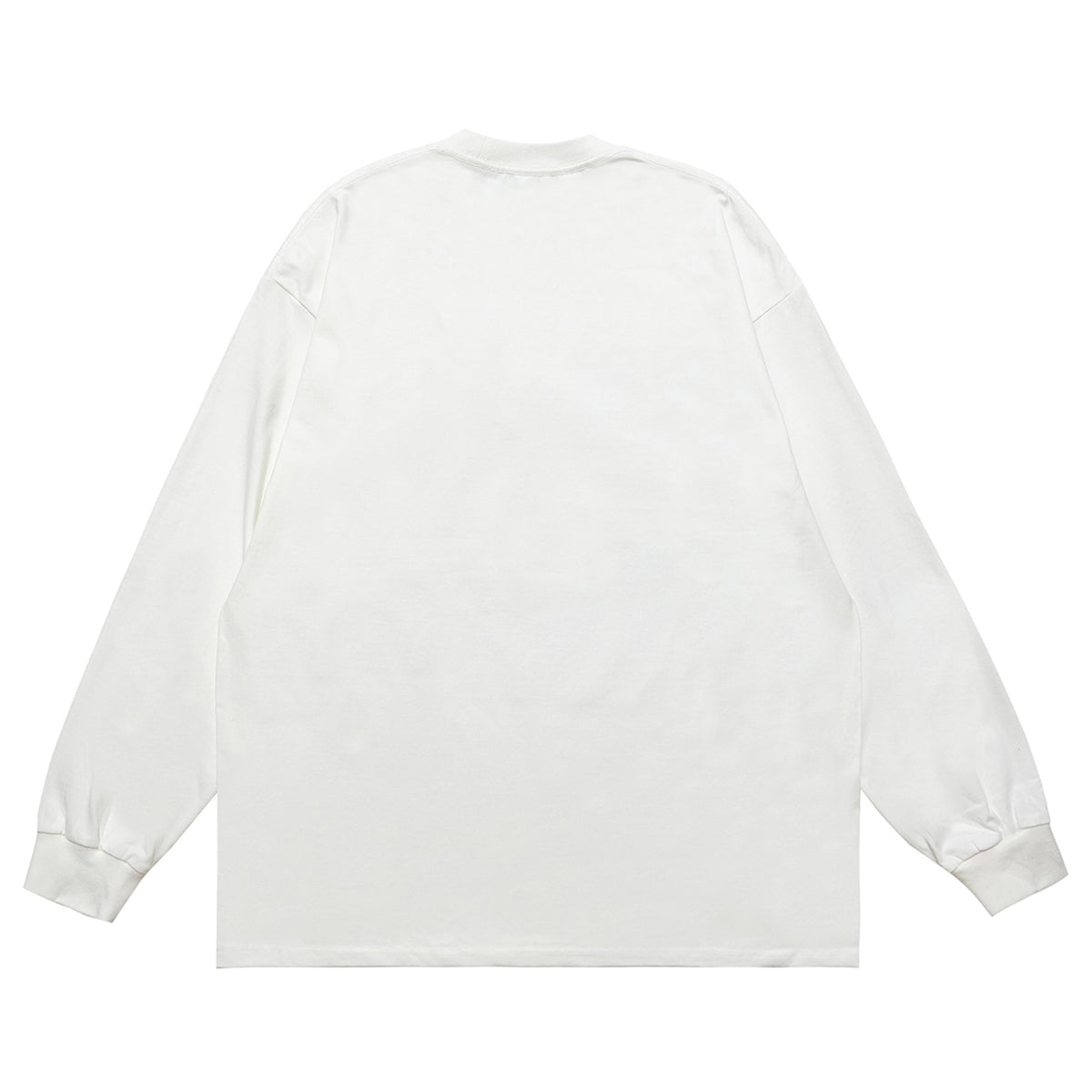 Balaclava print long sleeve top ganster t-shirt hip-hop jumper in white