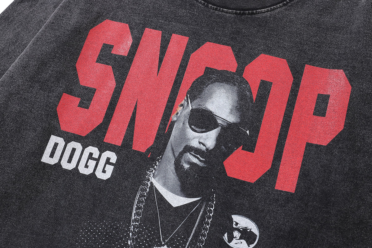 Vintage Snoop Dogg t-shirt hip-hop tee retro rapper top in grey