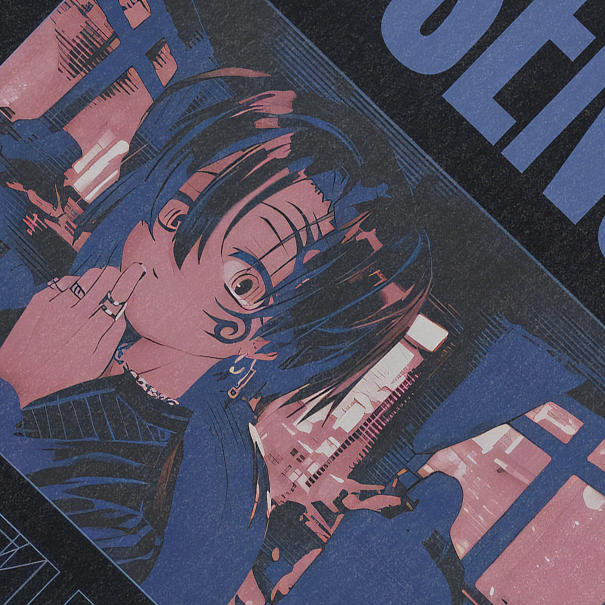 06 senses vintage sleeveless t-shirt old anime surfer vest retro cartoon tank top in acid wash black