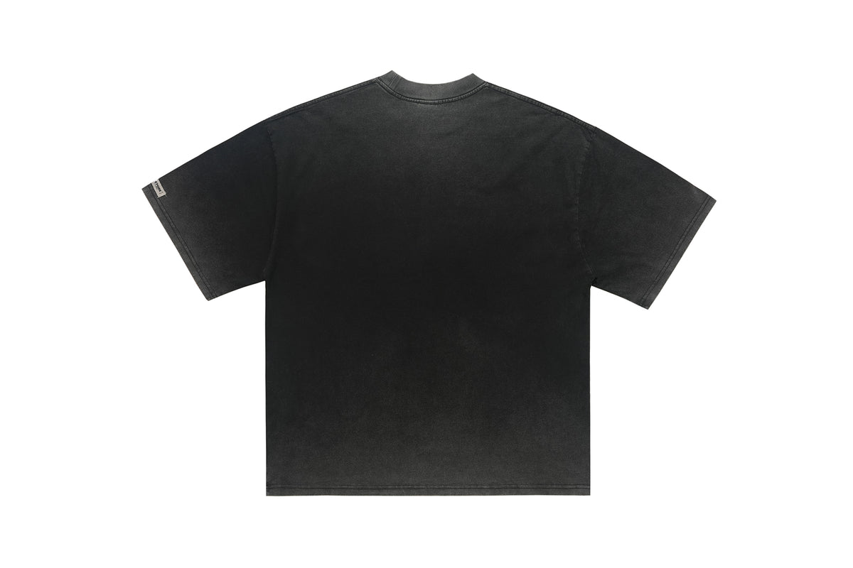 Grillz t-shirt mouth print top grunge hip-hop tee rapper jumper in grey