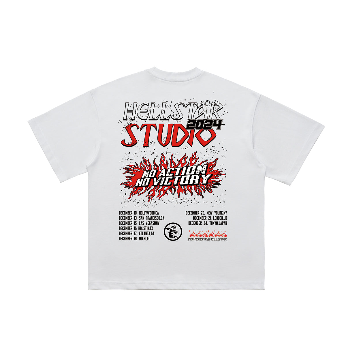 Psychedelic graffiti t-shirt hell slogan top in white