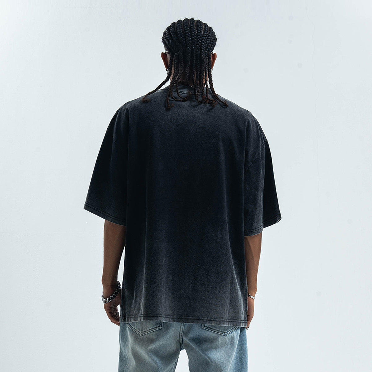 Grillz t-shirt mouth print top grunge hip-hop tee rapper jumper in grey