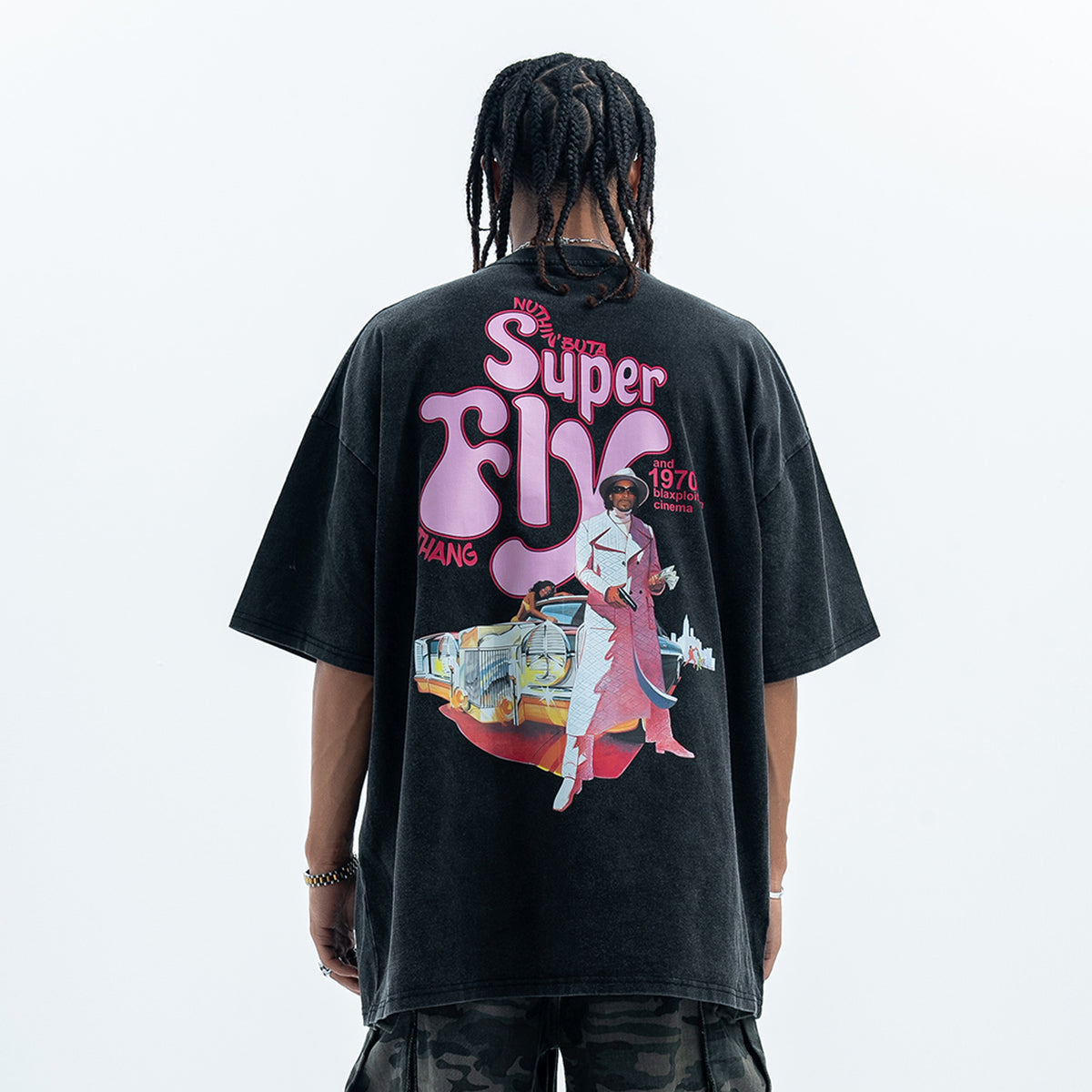 Retro Snoop dogg t-shirt 70s style hip-hop tee grunge top in black