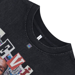Kevin Durant sleeveless t-shirt vintage basketball player vest USA sports tank top in acid wash black