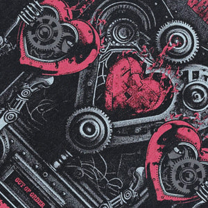 Cyberpunk sleeveless t-shirt love cartoon surfer vest 90s grunge tank top in acid wash black