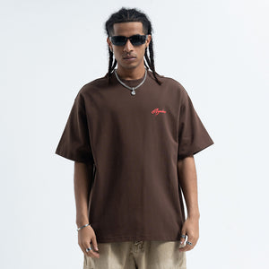 Motivational t-shirt dont give up slogan top retro tee in blue