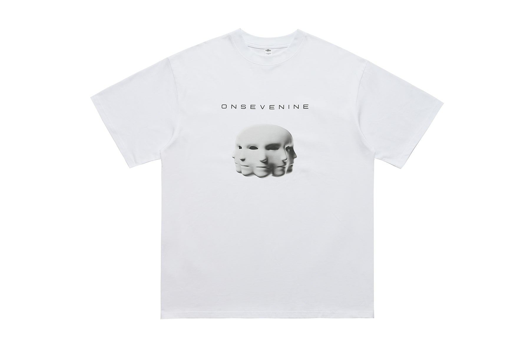 psychedelic t-shirt creepy sculpture top grunge painting tee in white