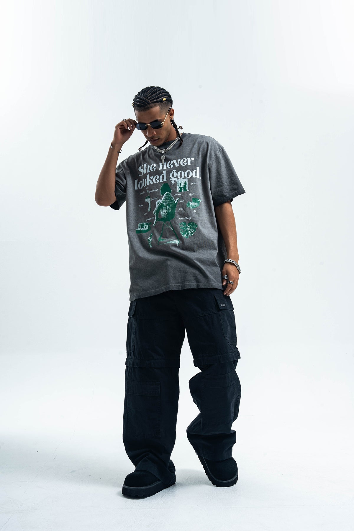 Teenager struggles t-shirt coming out of age top retro poster tee cream