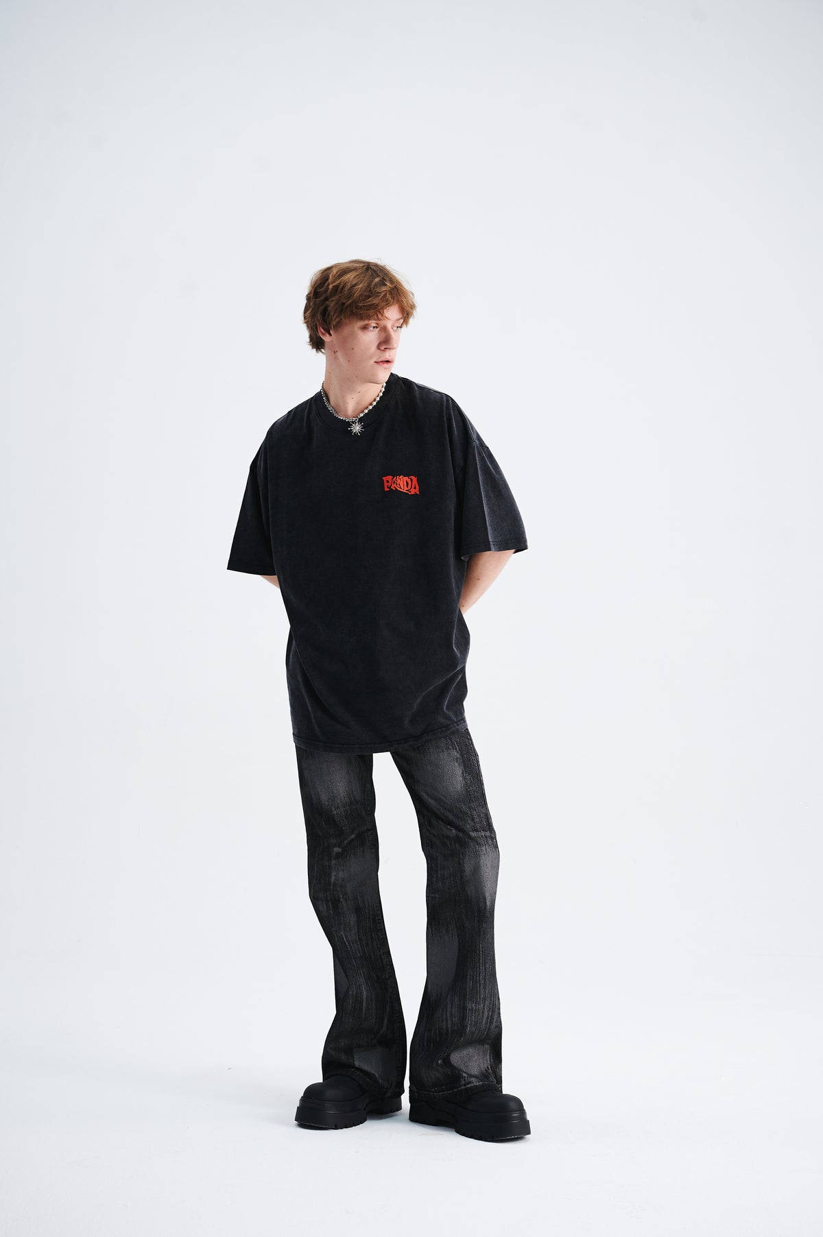 Panda t-shirt animal mprint top koala top in black