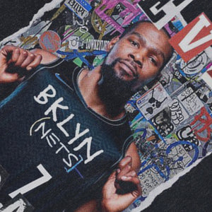 Kevin Durant sleeveless t-shirt vintage basketball player vest USA sports tank top in acid wash black