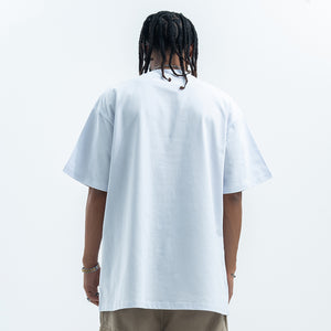 Fast food t-shirt burger print top 90s tee in white