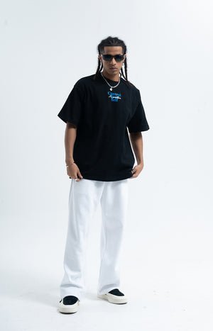 Control slogan t-shirt motivational top 90s tee in white