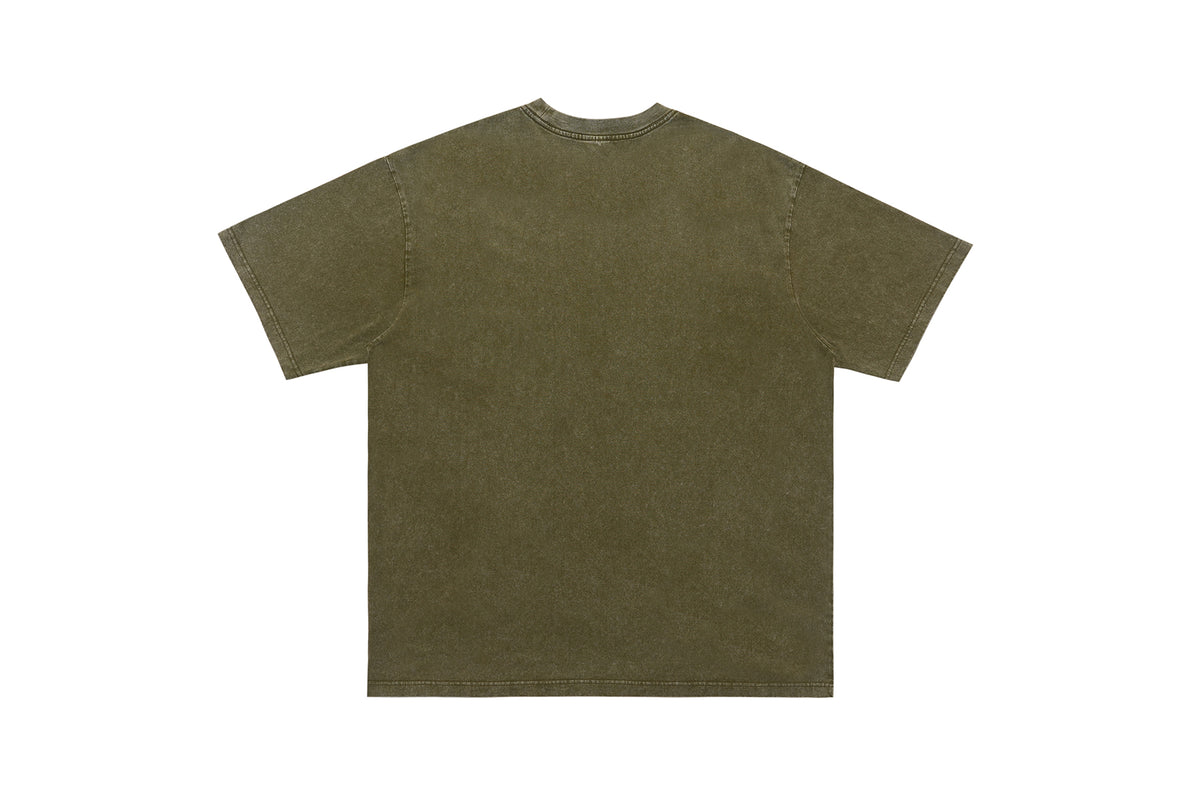 psychedelic t-shirt creepy sculpture top grunge painting tee in Grey