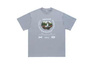 Limehouse print t-shirt retro pattern t-shirt grunge top in Grey