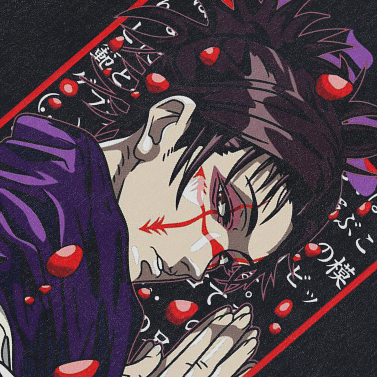 Anime boy sleeveless t-shirt vintage cartoon vest retro Japanese anime tank top in acid wash black