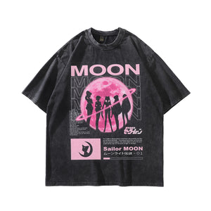Vintage Sailor Moon t-shirt retro anime tee Japanese cartoon top in vintage grey