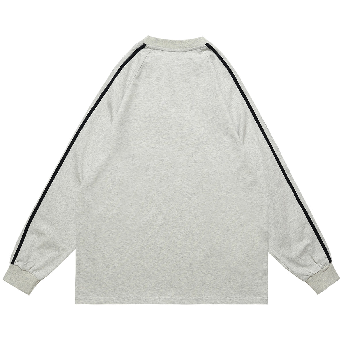 Peace slogan jumper long sleeve anti war top striped grunge t-shirt in black