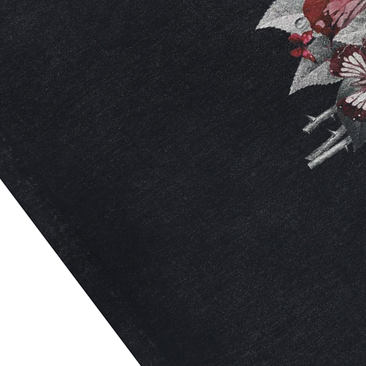 Preppy butterfly sleeveless t-shirt retro floral surfer vest flower print tank top in acid wash black