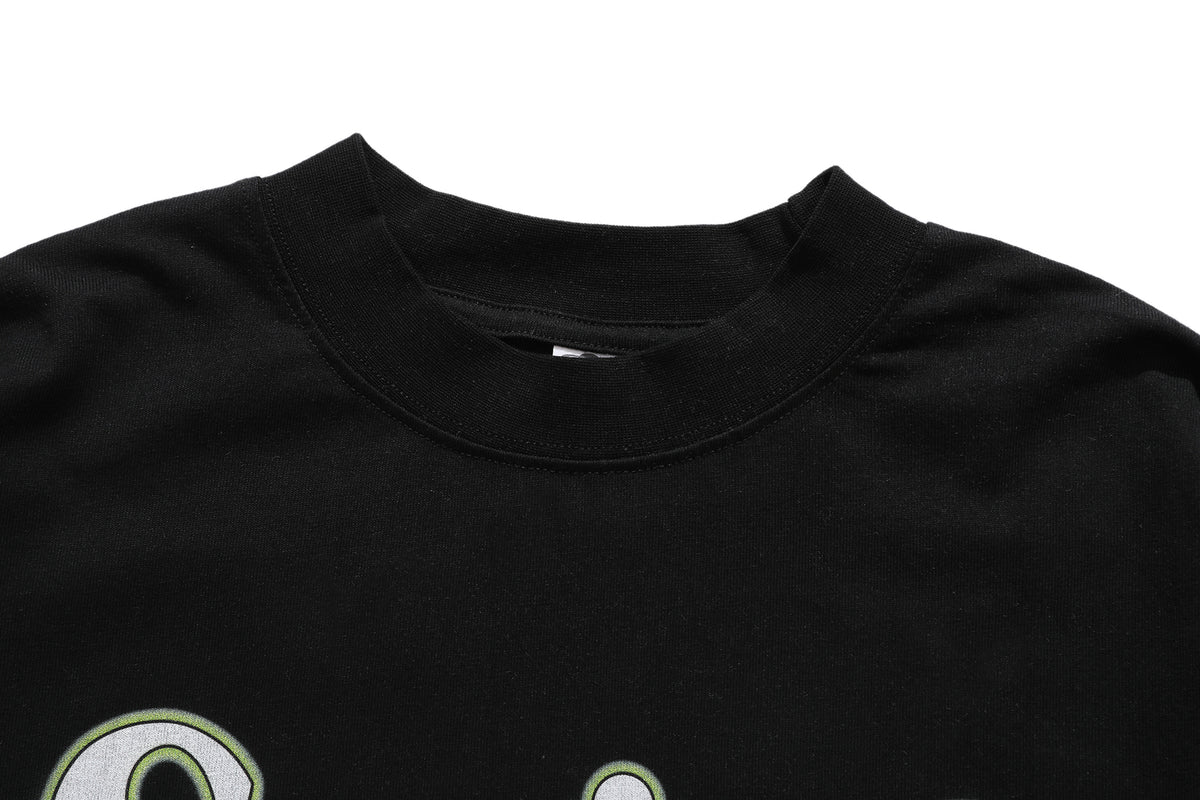 Retro gamer top Sonic long sleeve t-shirt old cartoon tee black