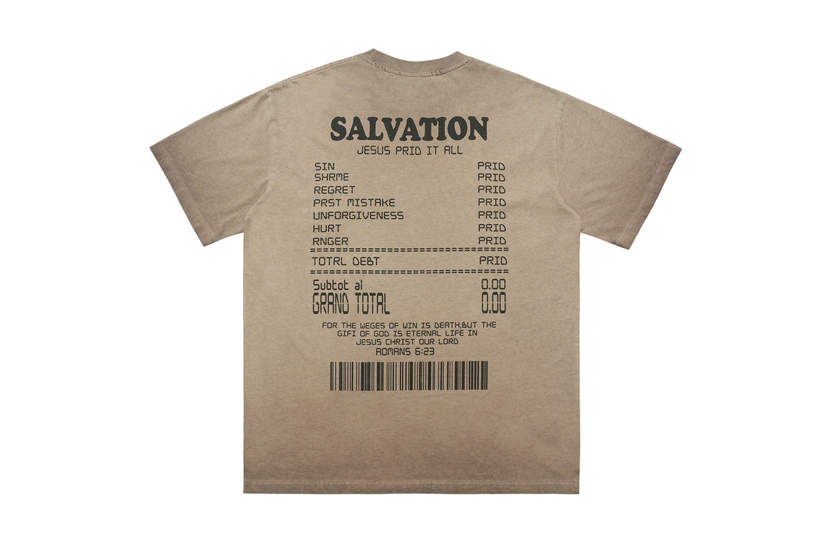 Cross print t-shirt religion top grunge saint tee in grey