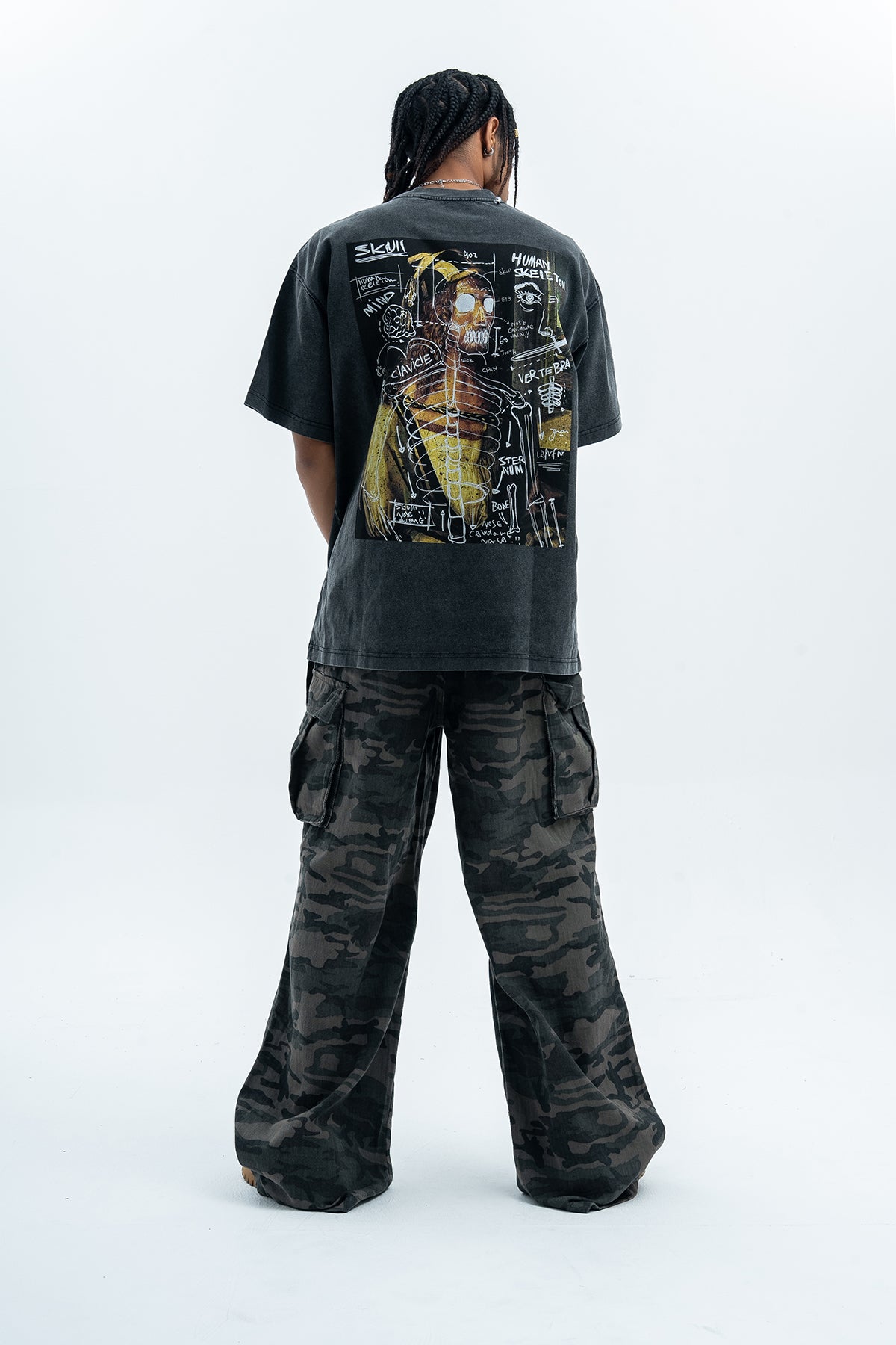 Mona Lisa t-shirt graffiti tee creepy top grunge jumper in green