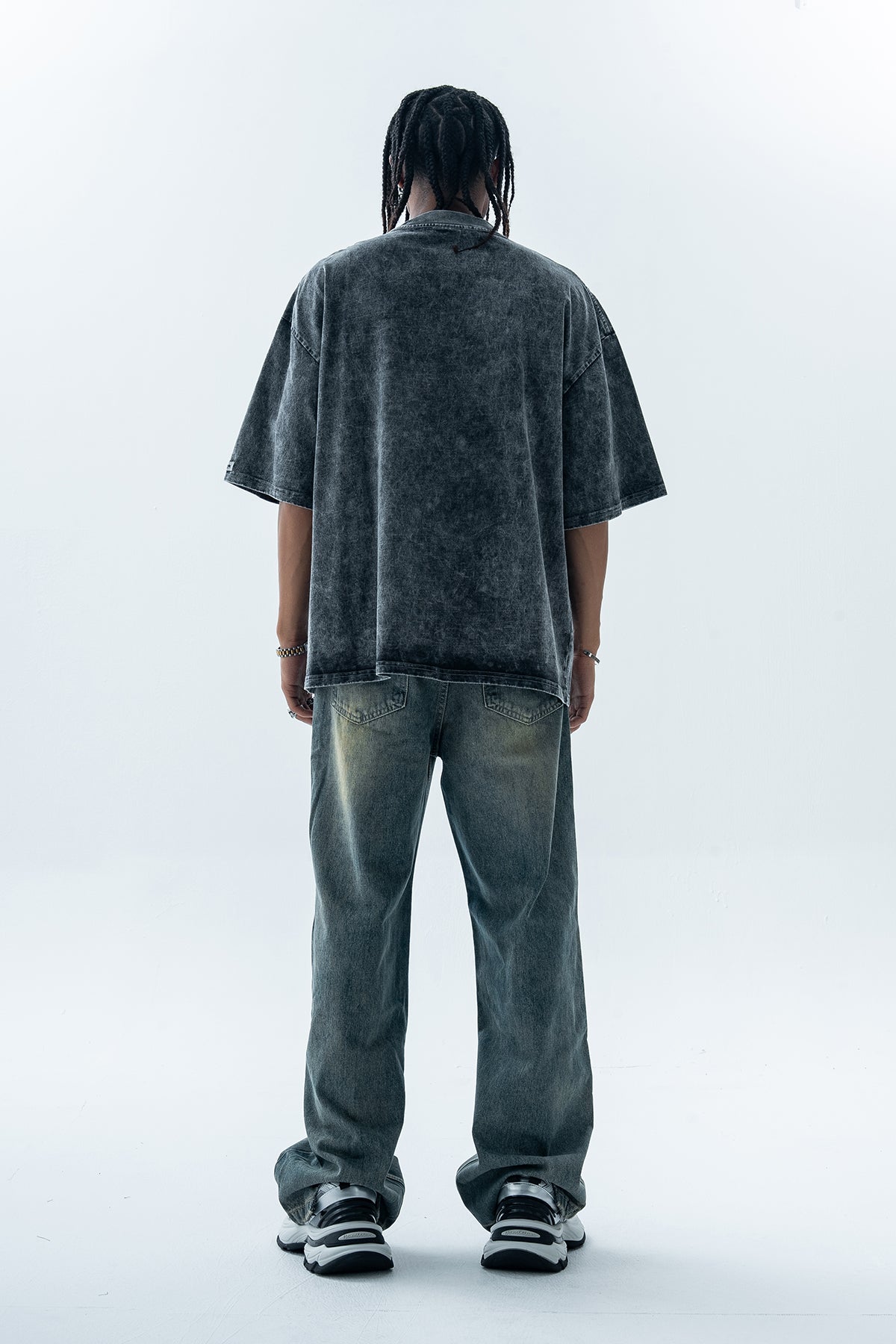 Creepy t-shirt brain slogan tee grunge top in blue