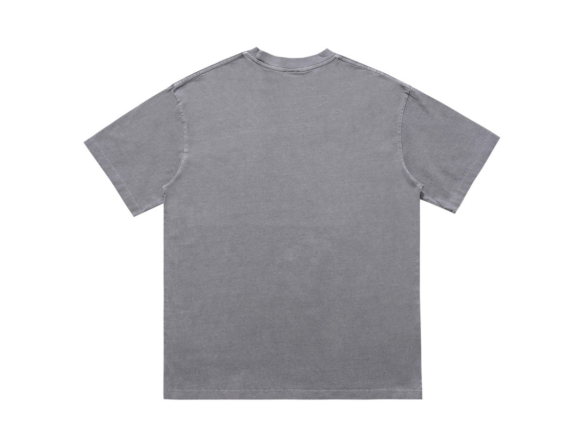 Anime t-shirt retro cartoon top 90s tee good life slogan jumper in grey