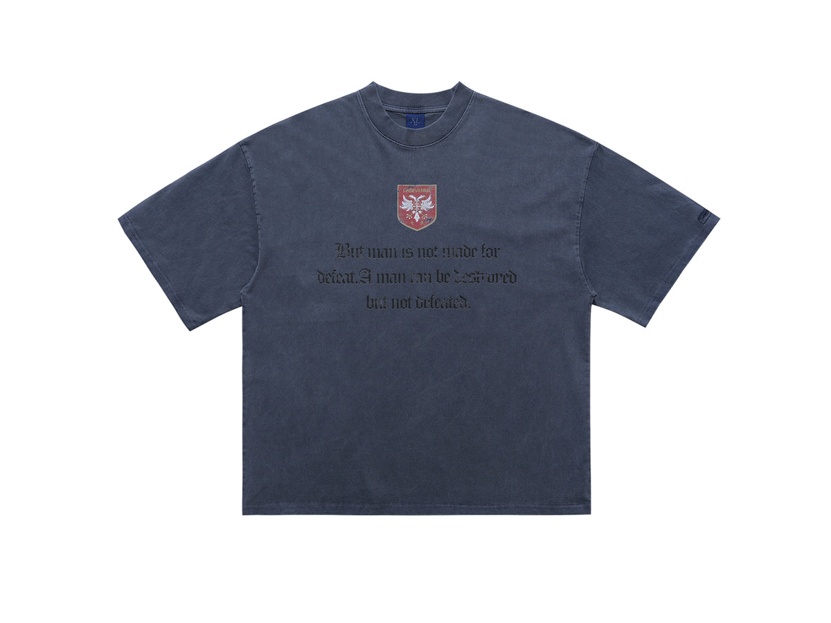 Motivational t-shirt retro grunge top old slogan tee in black