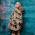 Luxury leopard jacket animal print bomber handmade detachable fluffy jumper retro puffer premium grunge coat in brown