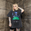 Alien t-shirt premium vintage wash grunge UFO tee in grey