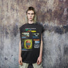 Cyber punk sleeveless t-shirt Y2K print tank top retro surfer vest Racing print jumper in grey