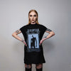 Creepy sleeveless t-shirt Slender man tank top horror movie print tee Halloween jumper retro Gothic surfer vest in black