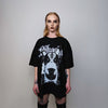 Pentagram print loose fit t-shirt Gothic tee monster tee retro Japanese cartoon baggy top anime jumper punk Halloween pullover in black