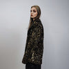 Sequin biker jacket gold glitter bomber sparkle night club coat party blazer glam rock overcoat fancy dress embellished going out top golden